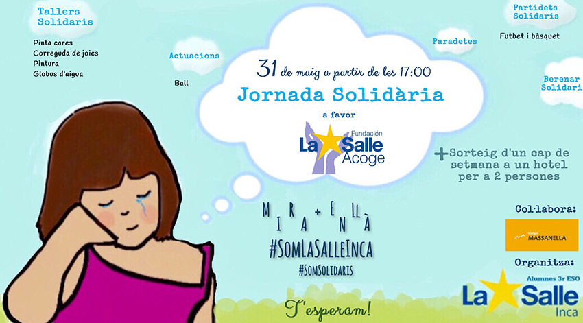 La Salle Inca celebrarà el pròxim 31 de maig una jornada solidària a favor de la fundació “La Salle Acoge”